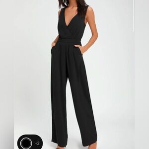 Lulus Kiska Black Lace Wide Leg Jumpsuit